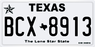 TX license plate BCX8913