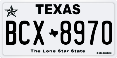 TX license plate BCX8970