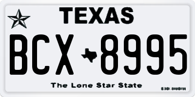TX license plate BCX8995