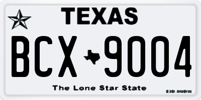 TX license plate BCX9004