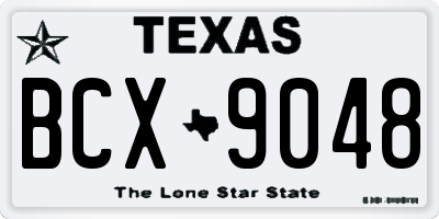 TX license plate BCX9048