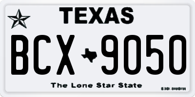 TX license plate BCX9050