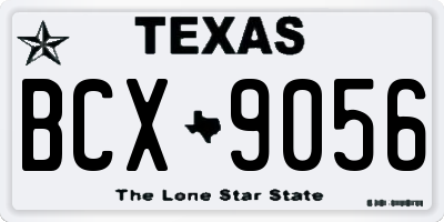 TX license plate BCX9056