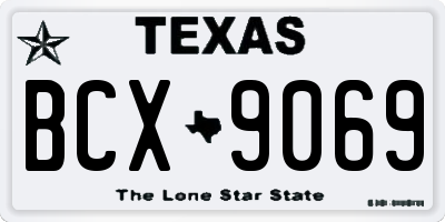 TX license plate BCX9069