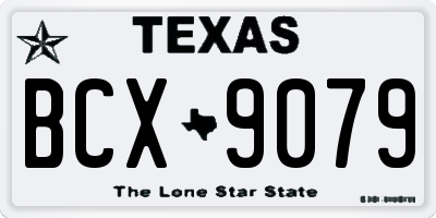 TX license plate BCX9079