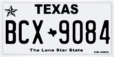 TX license plate BCX9084