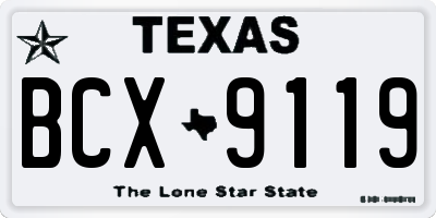 TX license plate BCX9119