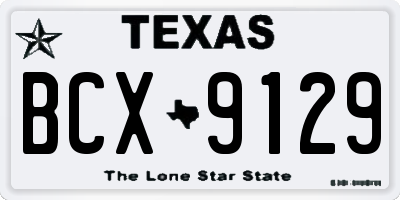 TX license plate BCX9129