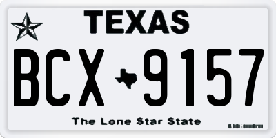 TX license plate BCX9157