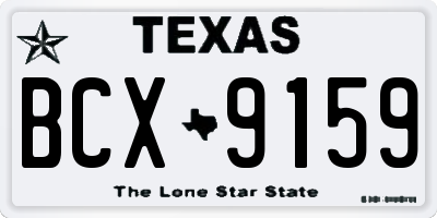 TX license plate BCX9159
