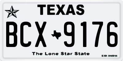 TX license plate BCX9176
