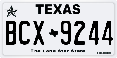 TX license plate BCX9244