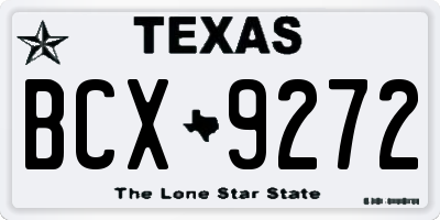 TX license plate BCX9272
