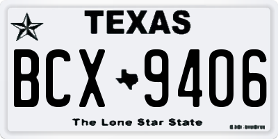 TX license plate BCX9406