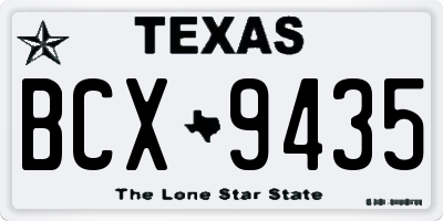 TX license plate BCX9435