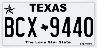 TX license plate BCX9440