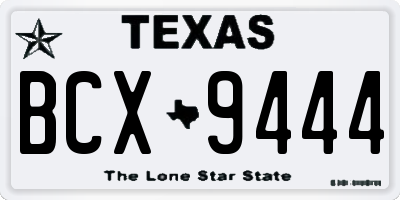 TX license plate BCX9444