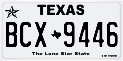 TX license plate BCX9446