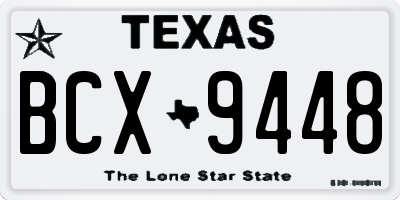 TX license plate BCX9448