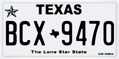 TX license plate BCX9470