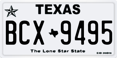 TX license plate BCX9495