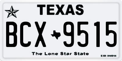 TX license plate BCX9515
