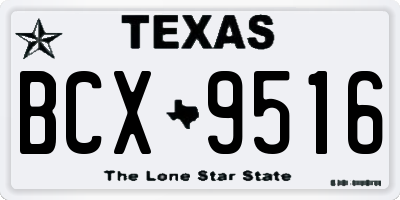 TX license plate BCX9516