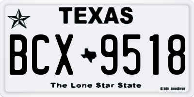 TX license plate BCX9518