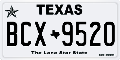 TX license plate BCX9520