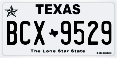 TX license plate BCX9529