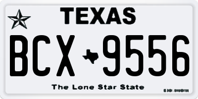 TX license plate BCX9556