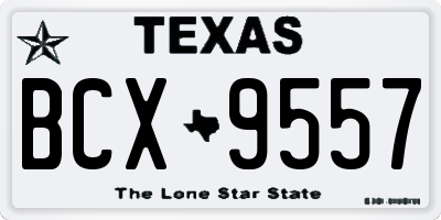 TX license plate BCX9557