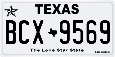 TX license plate BCX9569