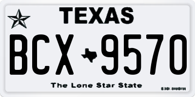 TX license plate BCX9570