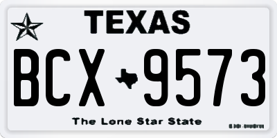 TX license plate BCX9573