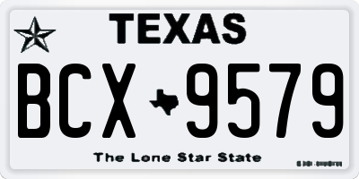 TX license plate BCX9579