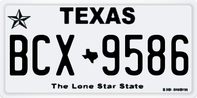 TX license plate BCX9586