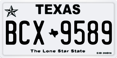 TX license plate BCX9589