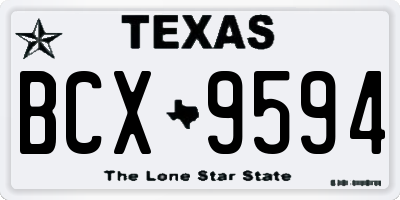 TX license plate BCX9594