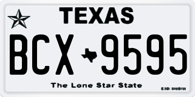TX license plate BCX9595