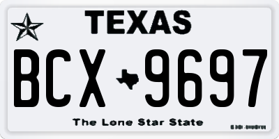 TX license plate BCX9697