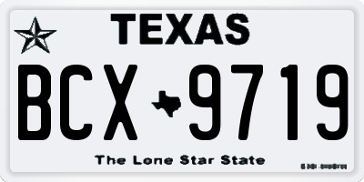 TX license plate BCX9719