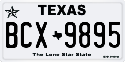 TX license plate BCX9895