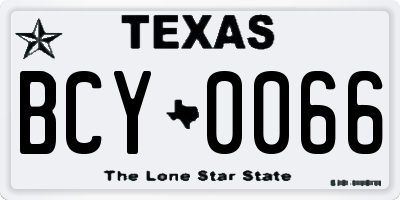 TX license plate BCY0066