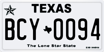 TX license plate BCY0094