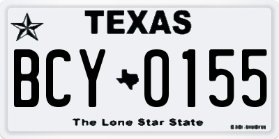 TX license plate BCY0155