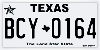 TX license plate BCY0164