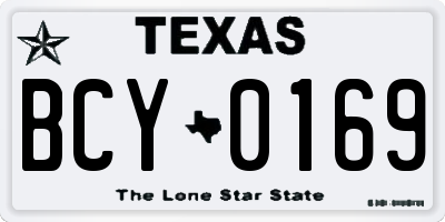 TX license plate BCY0169