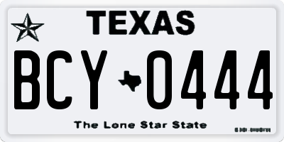TX license plate BCY0444