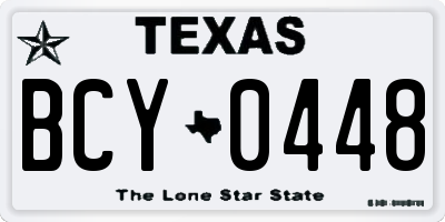 TX license plate BCY0448